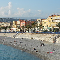 Buy canvas prints of      View of Nice Promenade on the French Riviera  by Ailsa Darragh