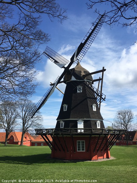 Copenhagen Windmill Picture Board by Ailsa Darragh