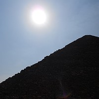 Buy canvas prints of           Sun against the Ancient Egyptian Pyramid by Ailsa Darragh