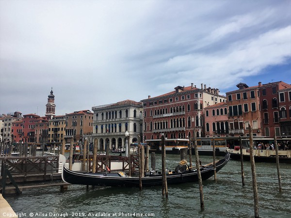 Gondola in Venice view Picture Board by Ailsa Darragh