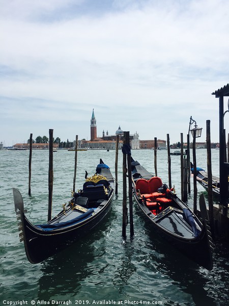 Gondolas in Venice Picture Board by Ailsa Darragh