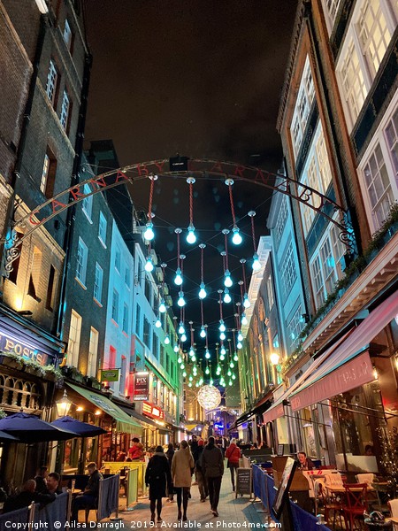 Ganton Street, Carnaby, London at Christmas  Picture Board by Ailsa Darragh