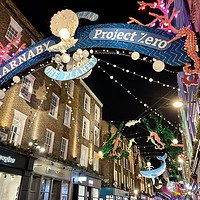 Buy canvas prints of London Christmas Lights  in Carnaby Street by Ailsa Darragh