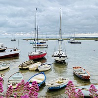Buy canvas prints of Leigh on Sea Boats in Harbour  by Ailsa Darragh