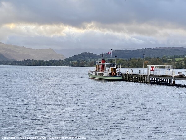 Ullswater Steamer at Pooley Bridge Pier Picture Board by Ailsa Darragh