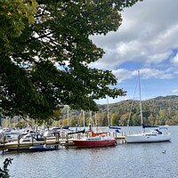 Buy canvas prints of Boats on Lake Windermere by Ailsa Darragh