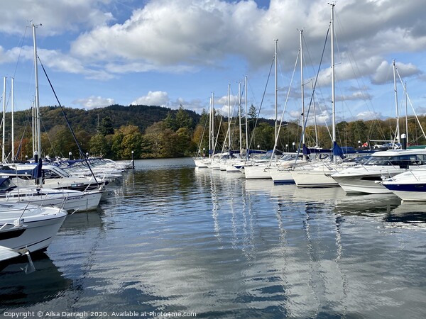 Boats on Bowness-on-Windermere  Picture Board by Ailsa Darragh