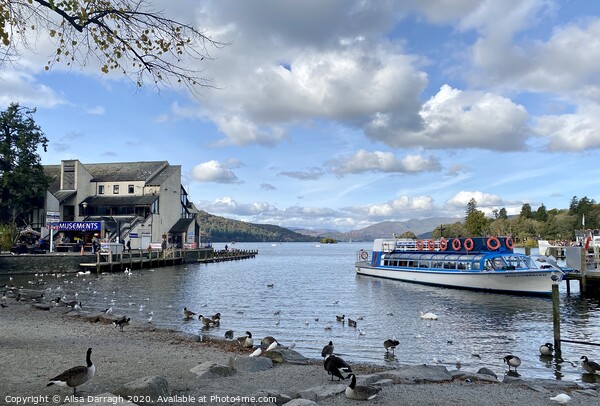 Bowness-on-Windermere Lake Picture Board by Ailsa Darragh