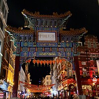 Buy canvas prints of  Chinatown at Christmas, London by Ailsa Darragh