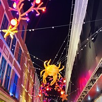 Buy canvas prints of London Christmas Lights  by Ailsa Darragh
