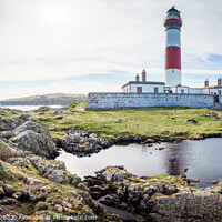 Buy canvas prints of Buchan Ness Lighthouse and Rockpool by Douglas Milne