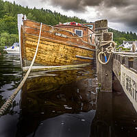 Buy canvas prints of The Boat To Inchcailloch, Loch Lomond by Douglas Milne