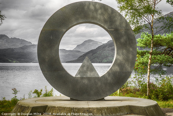 The War Memorial at Rowardennan Picture Board by Douglas Milne