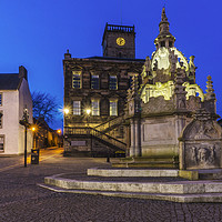 Buy canvas prints of Linlithgow Cross and Town House by Night by Douglas Milne