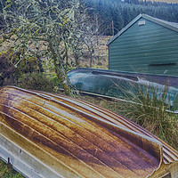 Buy canvas prints of The Boat House, Lochan Allt a' Chip Dhuibh by Douglas Milne