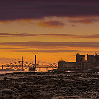 Buy canvas prints of Blackness Castle and the Forth Bridges by Douglas Milne