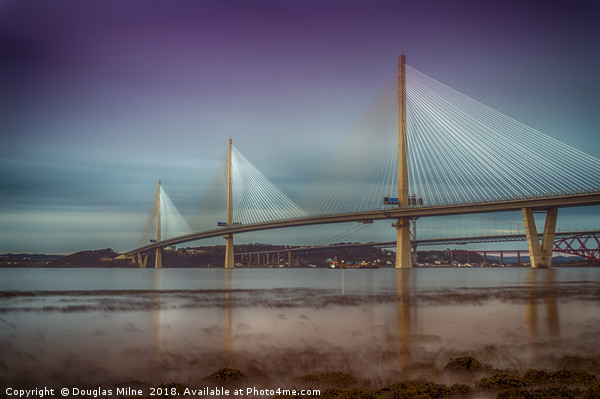 Queensferry Crossing Picture Board by Douglas Milne