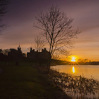 Buy canvas prints of Sunset over Linlithgow Loch by Douglas Milne