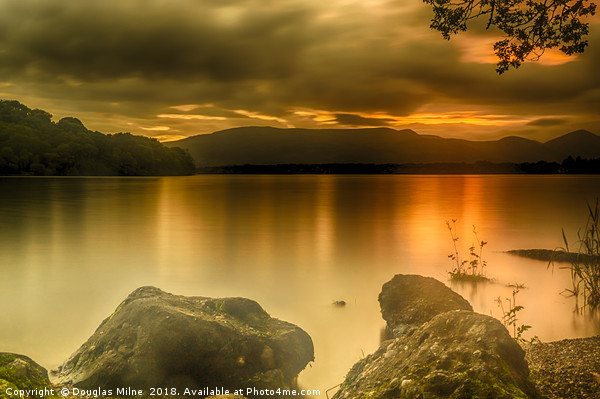Loch Lomond Sunset Picture Board by Douglas Milne