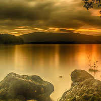 Buy canvas prints of Loch Lomond Sunset by Douglas Milne