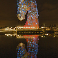 Buy canvas prints of Kelpies Reflections by Douglas Milne
