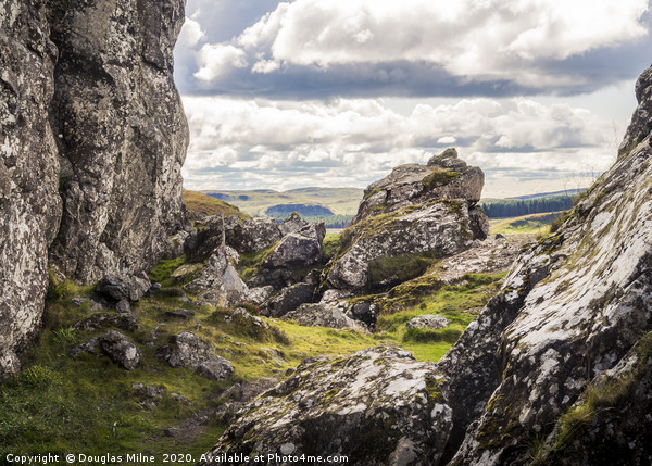 Rock Pinnacles, The Whangie Picture Board by Douglas Milne