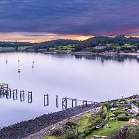 Buy canvas prints of Hawkcraig Pier and the Forth View Hotel, Aberdour by Douglas Milne