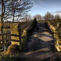 Buy canvas prints of Duck Bridge at Danby by William A Dobson
