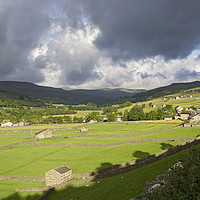 Buy canvas prints of Storm coming over Gunnerside by William A Dobson