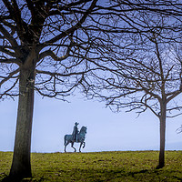 Buy canvas prints of The Copper Horse Statue in Windsor Great Park by PAUL WILSON