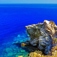Buy canvas prints of Crete's Stunning Coastal Rocks by PAUL WILSON