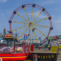 Buy canvas prints of The Big Wheel at the fun fair by Clive Wells