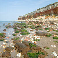Buy canvas prints of Hunstanton cliffs by Clive Wells