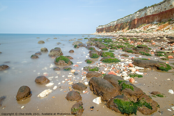 Striped cliffs at Hunstanton Picture Board by Clive Wells