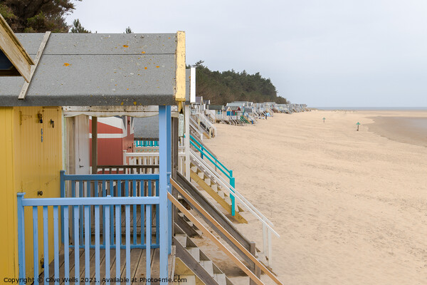 Line of beach huts Picture Board by Clive Wells
