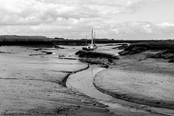 Brancaster in monochrome Picture Board by Clive Wells