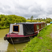Buy canvas prints of Narrow boat on the Grand Union Canal by Clive Wells