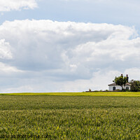 Buy canvas prints of Lighthouse in a field at Happisburgh by Clive Wells