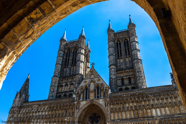 arch Lincoln cathedral Picture Board by Clive Wells