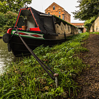 Buy canvas prints of Moored narrowboat by Clive Wells