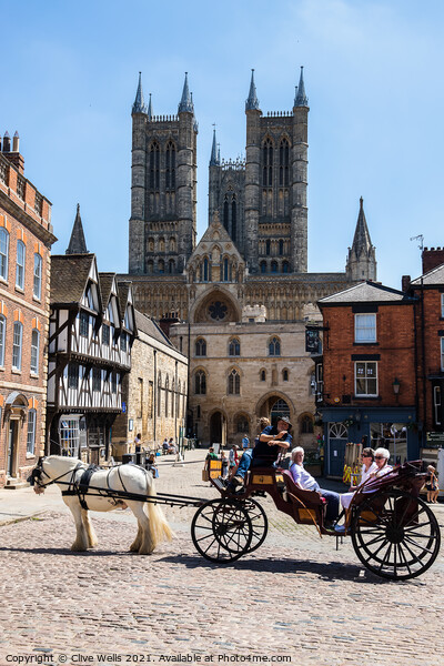 Towards Lincoln Cathedral Picture Board by Clive Wells