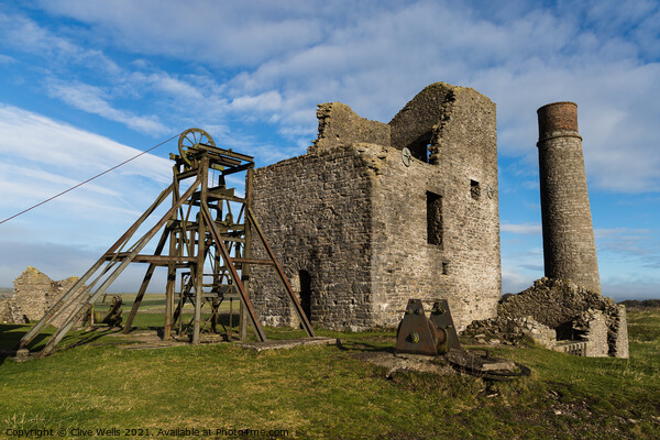 Magpie Mine on a clear day Picture Board by Clive Wells