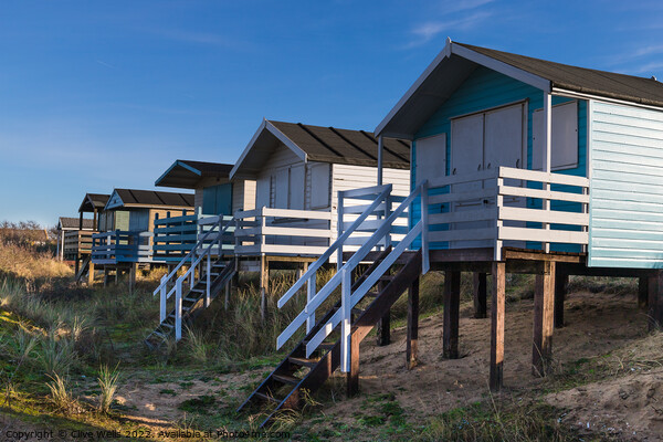 Row of beach huts Picture Board by Clive Wells