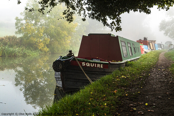 Early morning on the Grand Union Canal Picture Board by Clive Wells