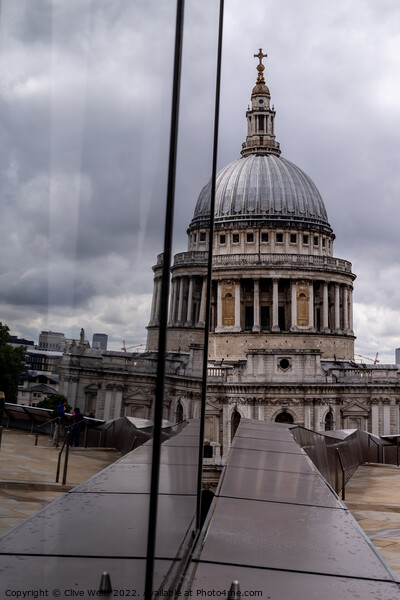 Reflection of St. Pauls Picture Board by Clive Wells