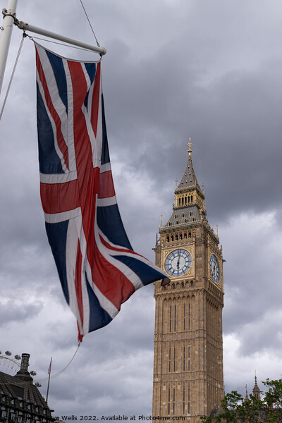 Union Jack over Big Ben Picture Board by Clive Wells