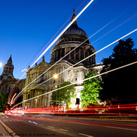 Buy canvas prints of Traffic trails at St. Pauls by Clive Wells