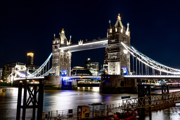 Tower Bridge at night Picture Board by Clive Wells