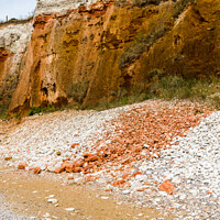 Buy canvas prints of Famous stripped cliffs at Hunstanton. by Clive Wells