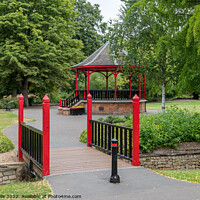 Buy canvas prints of Footbridge to the Band stand by Clive Wells